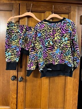 Bums & Roses  Animal-Print Jogger Set